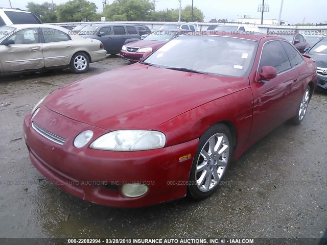 JT8CH32Y7V1000345 - 1997 LEXUS SC 400 RED photo 2