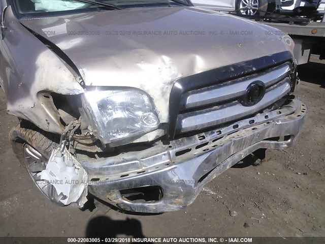 5TBDT44125S467615 - 2005 TOYOTA TUNDRA DOUBLE CAB SR5 GOLD photo 6