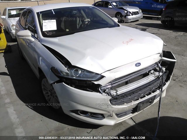 3FA6P0LU1ER203965 - 2014 FORD FUSION SE HYBRID WHITE photo 6