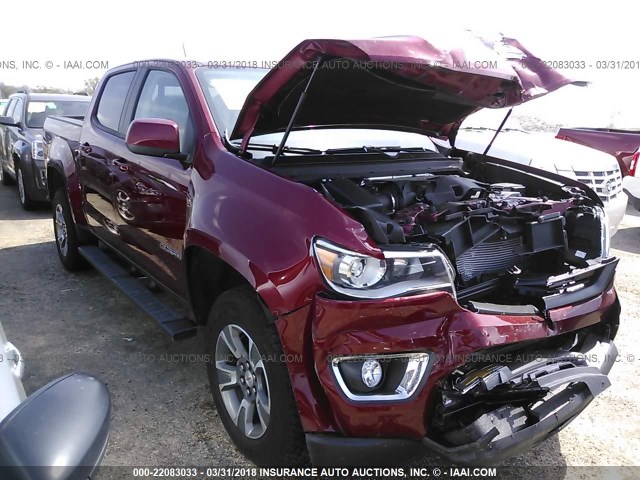 1GCGTDEN5J1169735 - 2018 CHEVROLET COLORADO Z71 RED photo 1