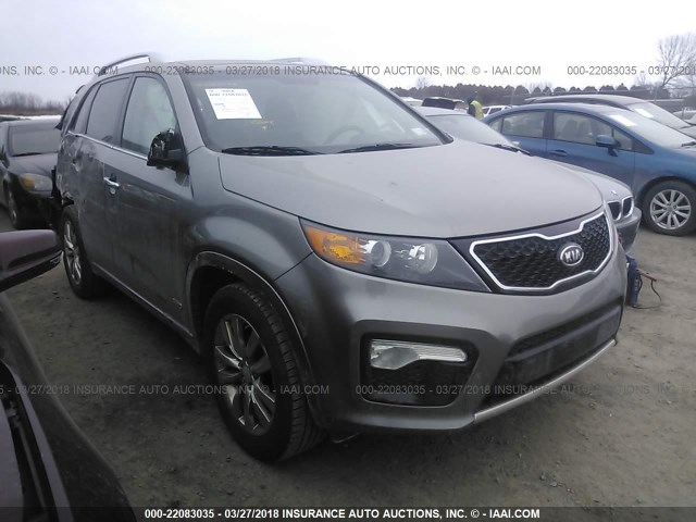 5XYKWDA27CG191283 - 2012 KIA SORENTO SX GRAY photo 1