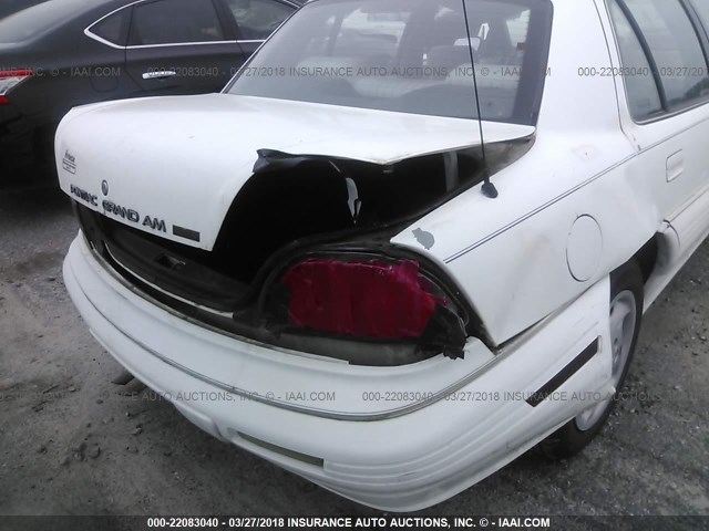 1G2NE55D2SC715058 - 1995 PONTIAC GRAND AM SE WHITE photo 6