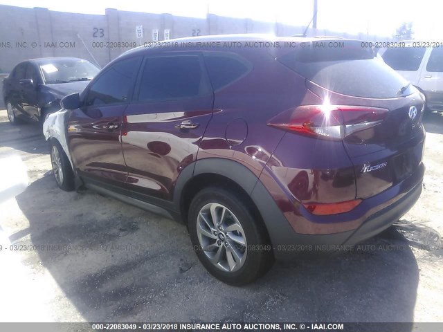 KM8J33A45GU187099 - 2016 HYUNDAI TUCSON LIMITED/SPORT AND ECO/SE MAROON photo 3