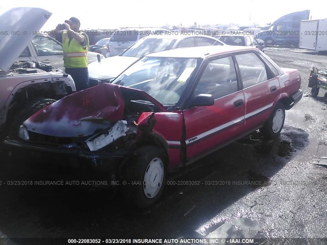 1Y1SK5160KZ002327 - 1989 GEO PRIZM LSI RED photo 2