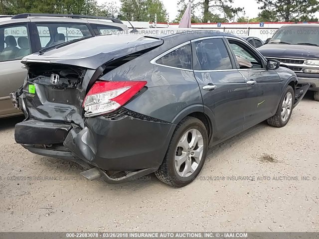 5J6TF1H52AL016518 - 2010 HONDA ACCORD CROSSTOUR EXL GRAY photo 4