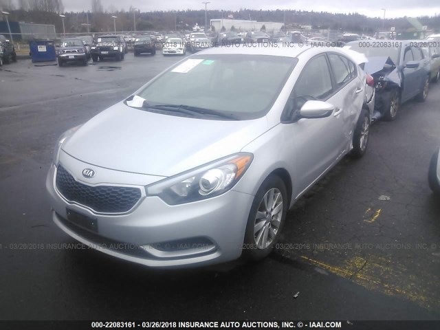 KNAFX4A68G5442728 - 2016 KIA FORTE LX GRAY photo 2