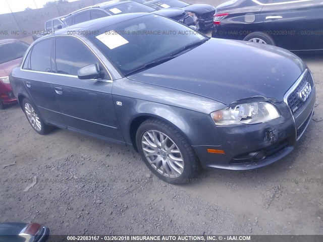 WAUAF78E68A161435 - 2008 AUDI A4 2.0T GRAY photo 1