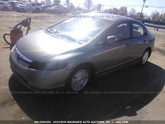 JHMFA36236S017002 - 2006 HONDA CIVIC HYBRID GRAY photo 2