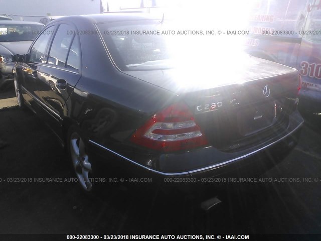 WDBRF52H76A843118 - 2006 MERCEDES-BENZ C GENERATION 2006 230 BLACK photo 3