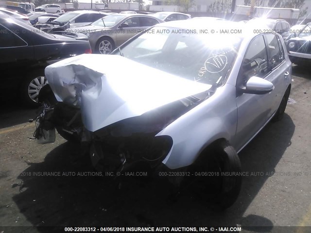 WVWDB7AJ4AW097035 - 2010 VOLKSWAGEN GOLF SILVER photo 2