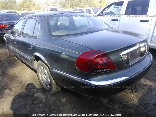 1LNFM97V6WY637534 - 1998 LINCOLN CONTINENTAL  绿色 照片 3
