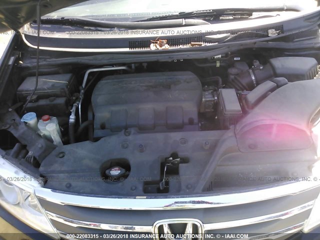5FNRL5H64BB087068 - 2011 HONDA ODYSSEY EXL შავი ფოტო 10