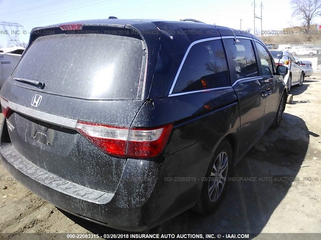 5FNRL5H64BB087068 - 2011 HONDA ODYSSEY EXL შავი ფოტო 4