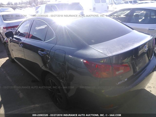 JTHCK262575014936 - 2007 LEXUS IS 250 GRAY photo 3