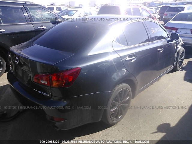 JTHCK262575014936 - 2007 LEXUS IS 250 GRAY photo 4