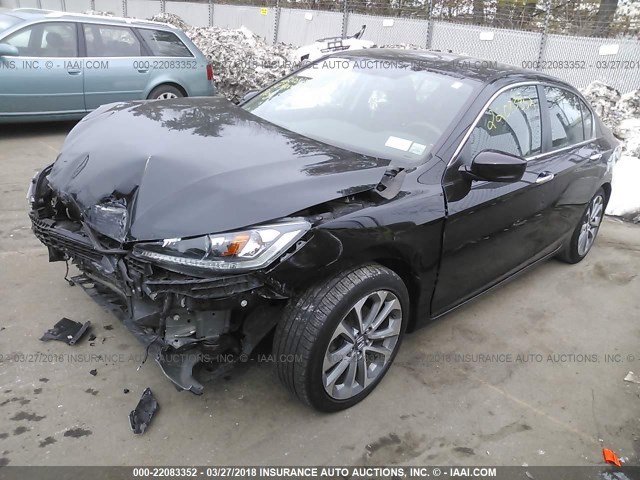 1HGCR2F5XEA228415 - 2014 HONDA ACCORD SPORT Қара фото 2