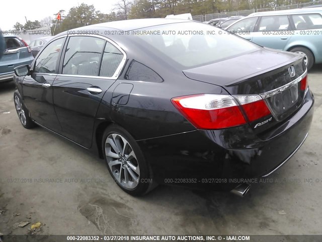 1HGCR2F5XEA228415 - 2014 HONDA ACCORD SPORT Қара фото 3