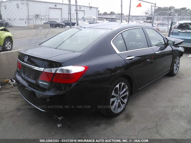 1HGCR2F5XEA228415 - 2014 HONDA ACCORD SPORT BLACK photo 4