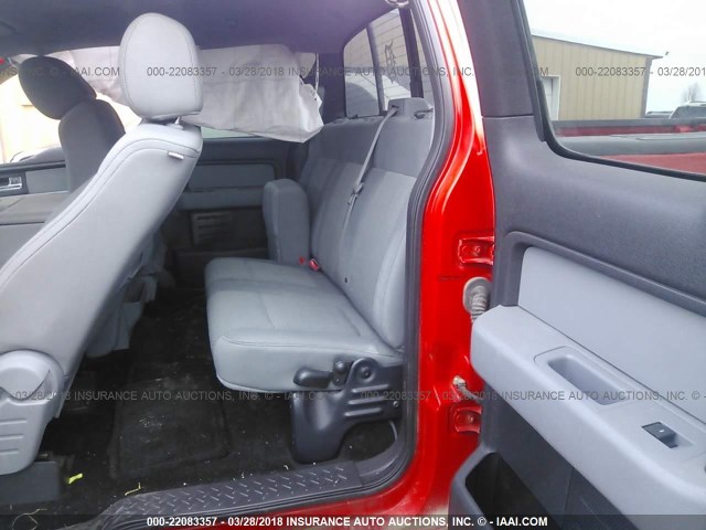 1FTFX1EF3DFA66523 - 2013 FORD F150 SUPER CAB RED photo 8