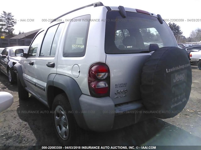 1J4GL48K66W125703 - 2006 JEEP LIBERTY SPORT 银色 照片 3