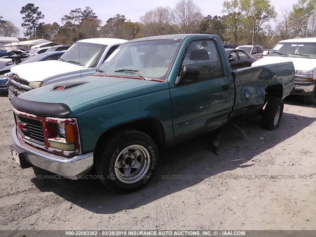 1GTDC14Z5RZ544705 - 1994 GMC SIERRA C1500 GREEN photo 2