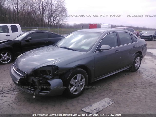 2G1WB57N991209332 - 2009 CHEVROLET IMPALA LS GRAY photo 2