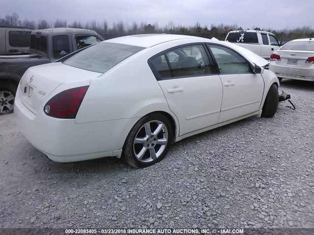 1N4BA41E55C868210 - 2005 NISSAN MAXIMA SE/SL WHITE photo 4