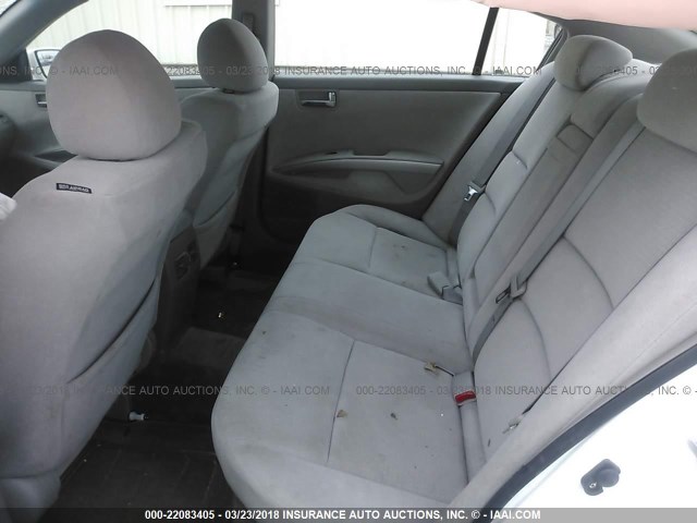 1N4BA41E55C868210 - 2005 NISSAN MAXIMA SE/SL WHITE photo 8