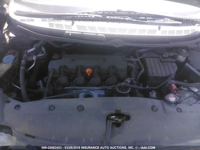 2HGFA16949H343004 - 2009 HONDA CIVIC EXL BLACK photo 10