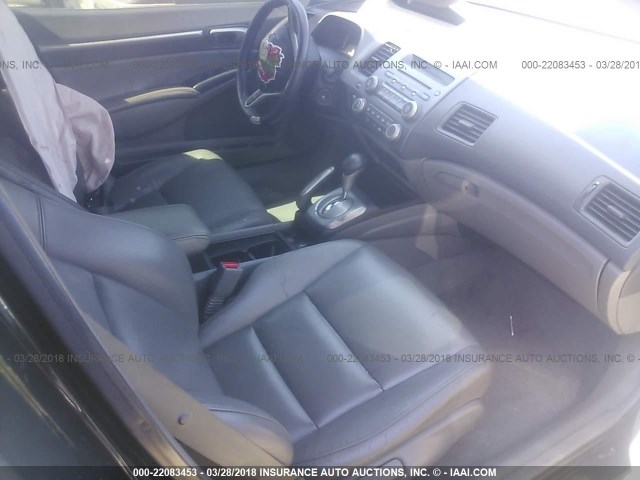2HGFA16949H343004 - 2009 HONDA CIVIC EXL BLACK photo 5