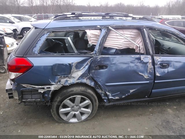 4S4BP61C387349720 - 2008 SUBARU OUTBACK 2.5I BLUE photo 6