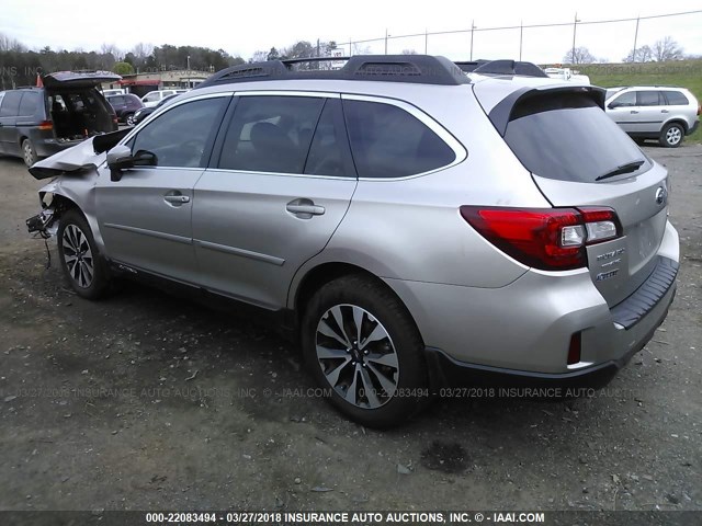 4S4BSAJC6G3292775 - 2016 SUBARU OUTBACK 2.5I LIMITED Champagne photo 3