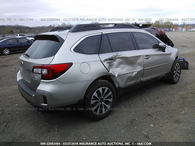 4S4BSAJC6G3292775 - 2016 SUBARU OUTBACK 2.5I LIMITED Champagne photo 4