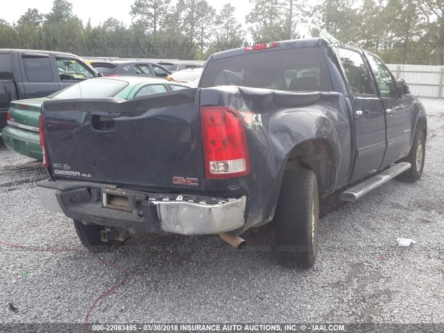 3GTP2VE36BG257686 - 2011 GMC SIERRA K1500 SLE BLUE photo 4