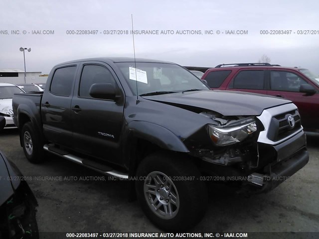 5TFJX4GNXFX046377 - 2015 TOYOTA TACOMA DOUBLE CAB PRERUNNER GRAY photo 1