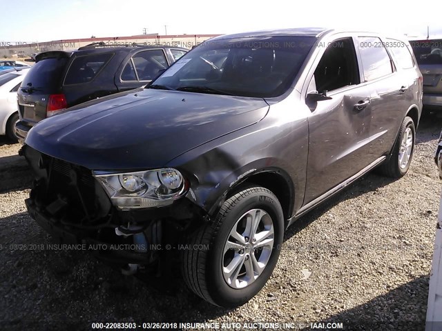 1C4RDHAG2DC687735 - 2013 DODGE DURANGO SXT GRAY photo 2