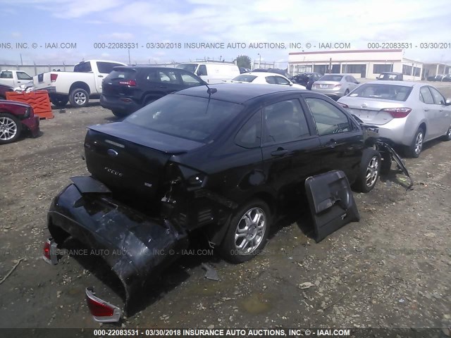 1FAHP35N28W172520 - 2008 FORD FOCUS SE/SEL/SES BLACK photo 4