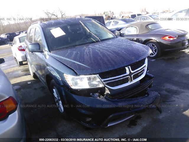 3C4PDDBG6ET127396 - 2014 DODGE JOURNEY SXT BLUE photo 1