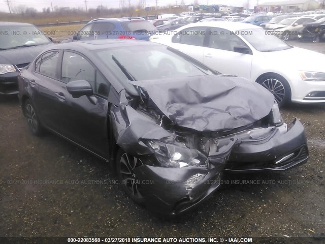 19XFB2F86FE104022 - 2015 HONDA CIVIC EX GRAY photo 1