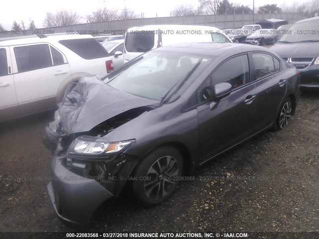 19XFB2F86FE104022 - 2015 HONDA CIVIC EX GRAY photo 2