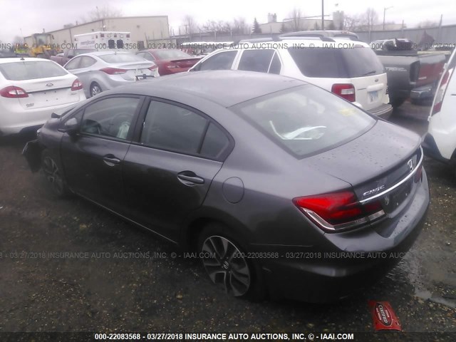 19XFB2F86FE104022 - 2015 HONDA CIVIC EX GRAY photo 3