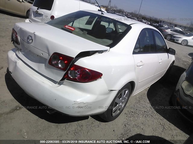 1YVFP80C455M61334 - 2005 MAZDA 6 I WHITE photo 4