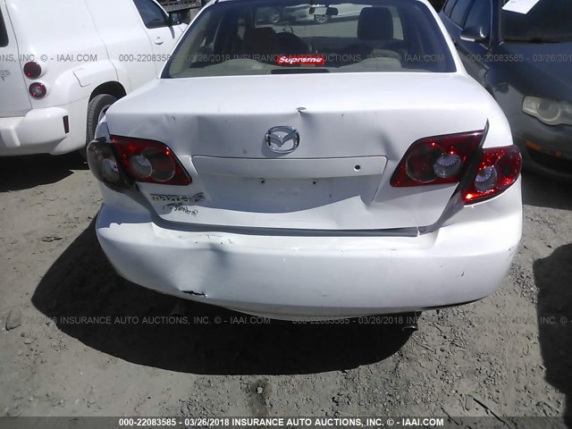 1YVFP80C455M61334 - 2005 MAZDA 6 I WHITE photo 6