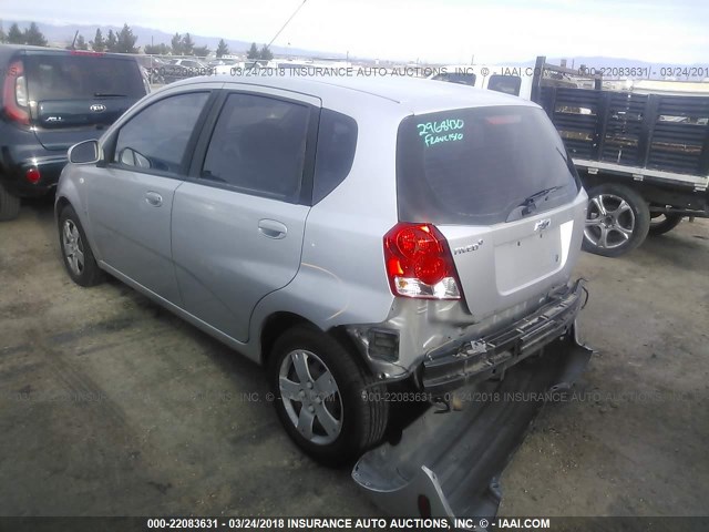 KL1TD666X7B775167 - 2007 CHEVROLET AVEO LS SILVER photo 3