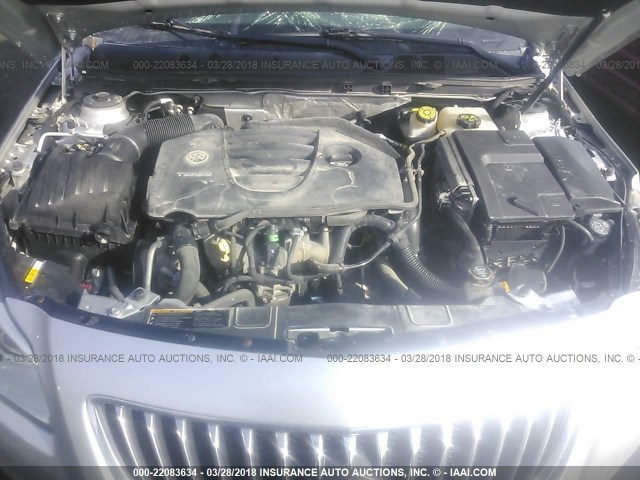 2G4GX5GV6B9187970 - 2011 BUICK REGAL CXL SILVER photo 10