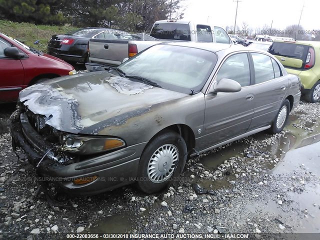 1G4HP54K0YU201954 - 2000 BUICK LESABRE CUSTOM BROWN photo 2