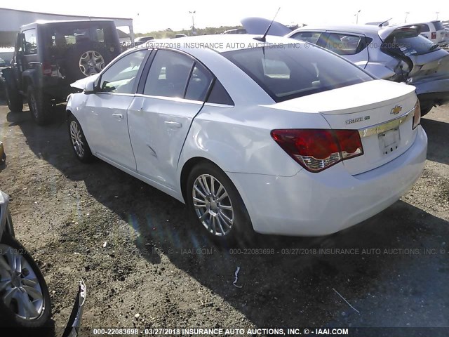 1G1PH5SB0E7479434 - 2014 CHEVROLET CRUZE ECO WHITE photo 3