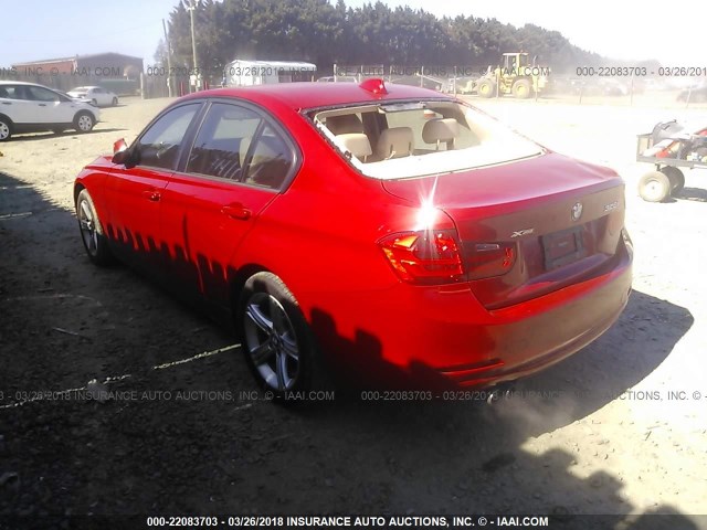 WBA3B5C58EP542700 - 2014 BMW 328 XI SULEV RED photo 3