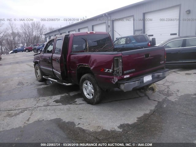 2GTEK13T751269832 - 2005 GMC NEW SIERRA K1500 MAROON photo 3