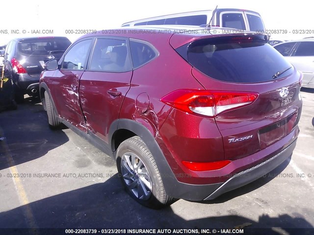 KM8J23A44HU463356 - 2017 HYUNDAI TUCSON SE BURGUNDY photo 3